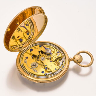 Fine French gold quarter repeating pocket watch Circa 1835
