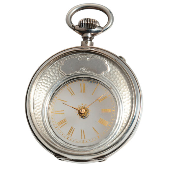 Swiss mystery watch in a silver double sided case Circa 1885 Swiss mystery watch in a silver double sided case Circa 1885