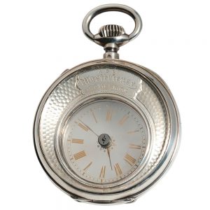 Swiss mystery watch in a silver double sided case Circa 1885