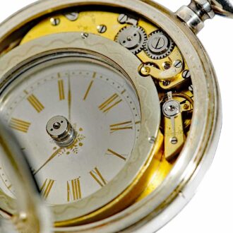Swiss mystery watch in a silver double sided case Circa 1885