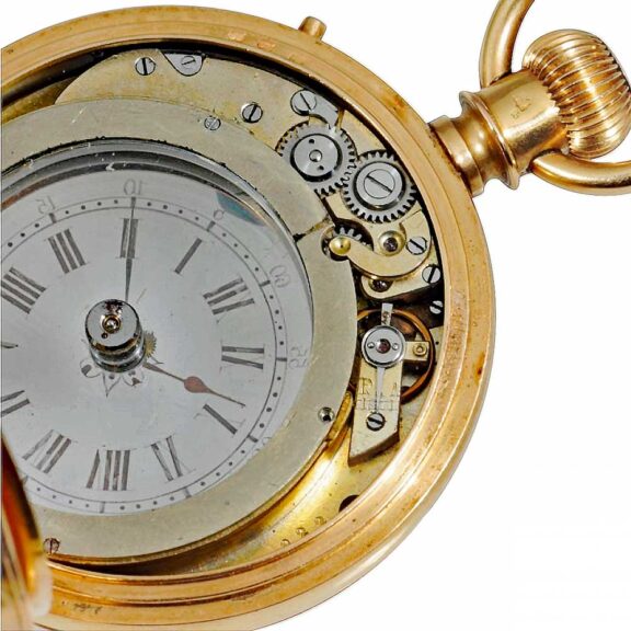 Very rare Swiss gold double sided mystery watch Circa 1890 Very rare Swiss gold double sided mystery watch Circa 1890