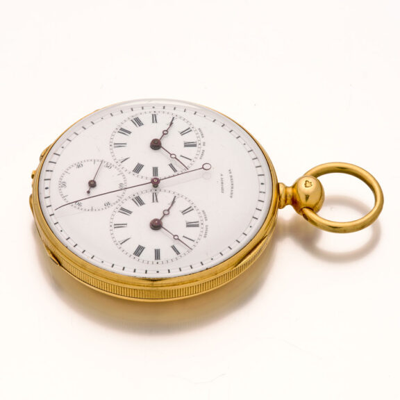 French watch with two time zones and centre seconds Circa 1860 French watch with two time zones and centre seconds Circa 1860