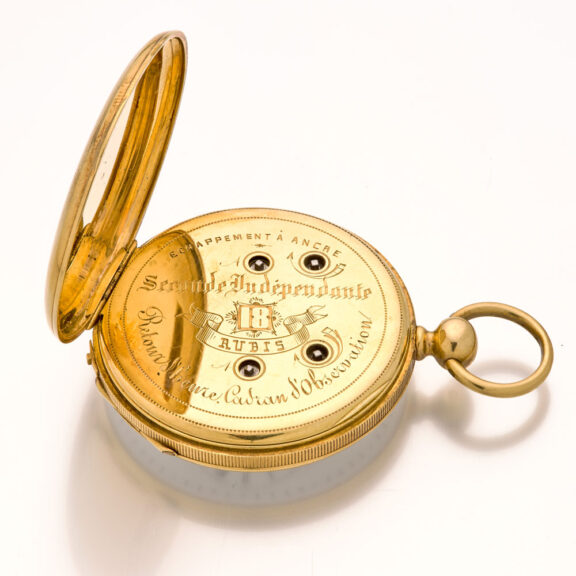 French watch with two time zones and centre seconds Circa 1860 French watch with two time zones and centre seconds Circa 1860