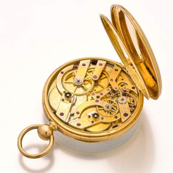 French watch with two time zones and centre seconds Circa 1860 French watch with two time zones and centre seconds Circa 1860