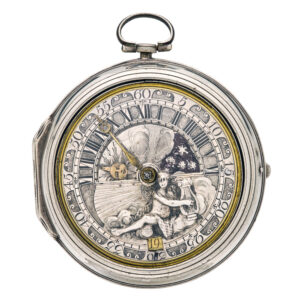 Very rare Dutch silver single-handed verge watch Circa 1730