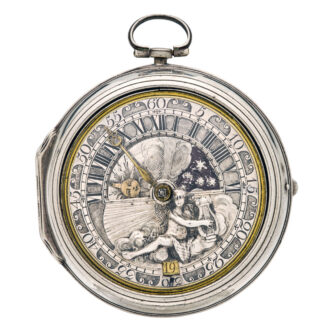 Very rare Dutch silver single-handed verge watch Circa 1730