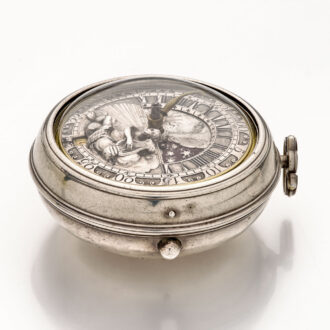 Very rare Dutch silver single-handed verge watch Circa 1730