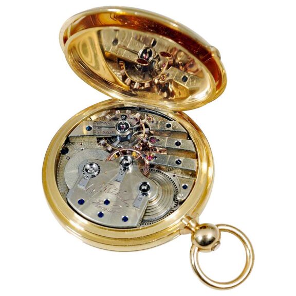 Swiss gold watch with pivoted detent escapement Circa 1850 Swiss gold watch with pivoted detent escapement Circa 1850