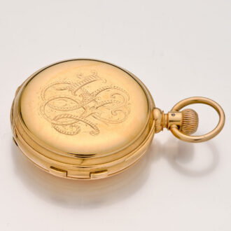 Heavy Swiss gold split-seconds full hunter chronograph Circa 1890