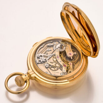 Heavy Swiss gold split-seconds full hunter chronograph Circa 1890
