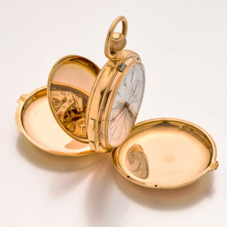Heavy Swiss gold split-seconds full hunter chronograph Circa 1890