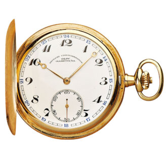German 14K gold hunting cased watch in original box Circa 1930