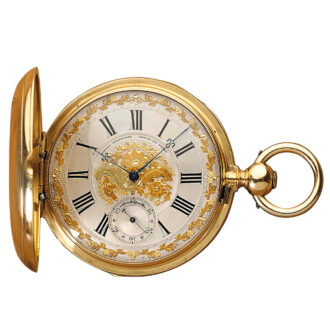 Swiss gold decorative precision pocket watch Circa 1871