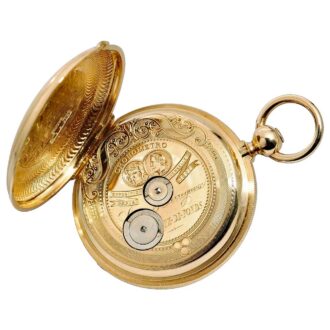 Swiss gold decorative precision pocket watch Circa 1871 Swiss gold decorative precision pocket watch Circa 1871