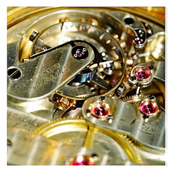 Swiss gold hunting cased detent chronometer Circa 1875 Swiss gold hunting cased detent chronometer Circa 1875