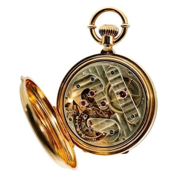 Swiss gold hunting cased detent chronometer Circa 1875 Swiss gold hunting cased detent chronometer Circa 1875