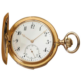 Swiss gold minute repeating carillon pocket watch Circa 1900