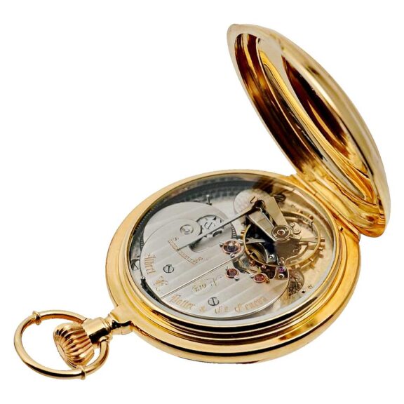 Swiss gold open faced precision pocket watch Circa 1889 Swiss gold open faced precision pocket watch Circa 1889