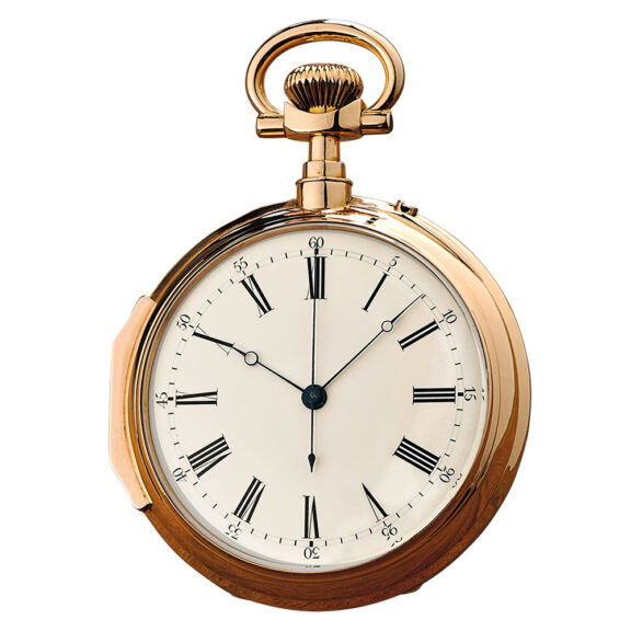 Swiss gold watch with jumping centre seconds Circa 1878