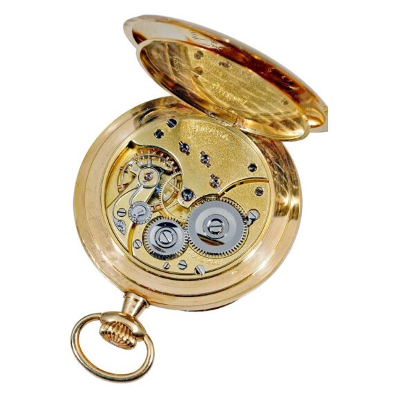 Swiss gold open faced pocket watch Circa 1910 Swiss gold open faced pocket watch Circa 1910