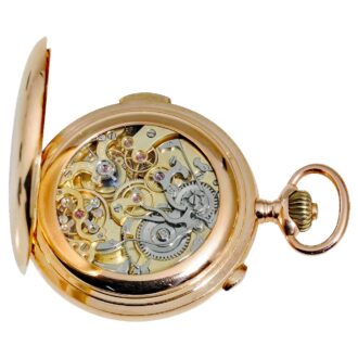 Swiss chronograph with calendar and moon phases Circa 1915