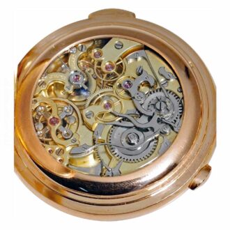 Swiss chronograph with calendar and moon phases Circa 1915