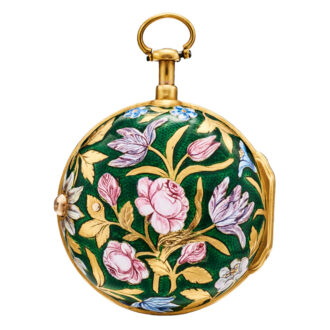 French 20 Carat gold enamel quarter repeating watch Circa 1750