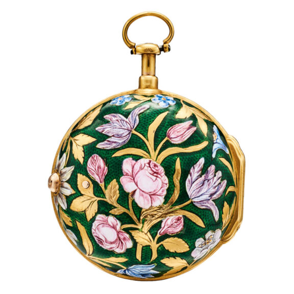 French 20 Carat gold enamel quarter repeating watch Circa 1750