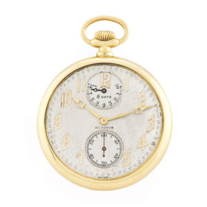 Fine Swiss gold keyless eight-day going watch Circa 1925
