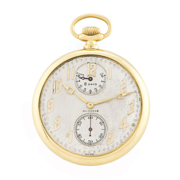 Fine Swiss gold keyless eight-day going watch Circa 1925