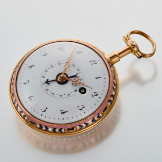 A French verge in a fine gold and enamel case Circa 1771