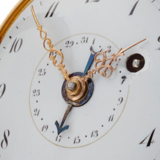 A French verge in a fine gold and enamel case Circa 1771