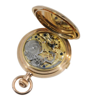 German gold watch with chronograph and counter Circa 1908