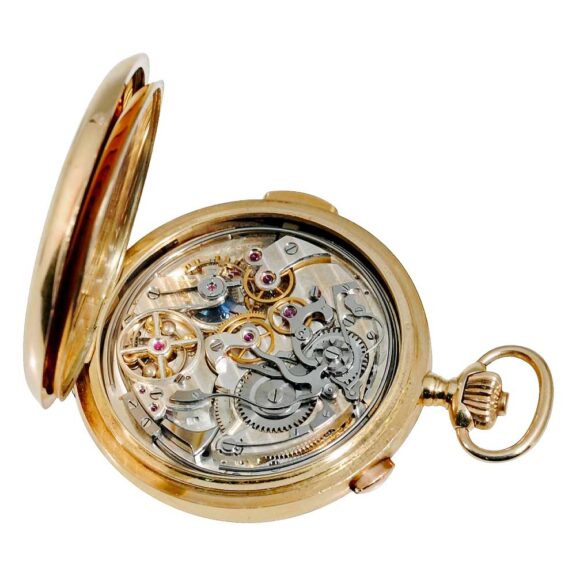 German chronograph with calendar and moon phases Circa 1900 German chronograph with calendar and moon phases Circa 1900