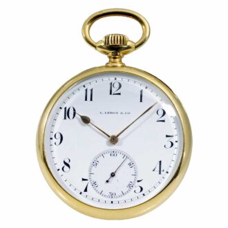 French gold open faced lever chronometer Circa 1910