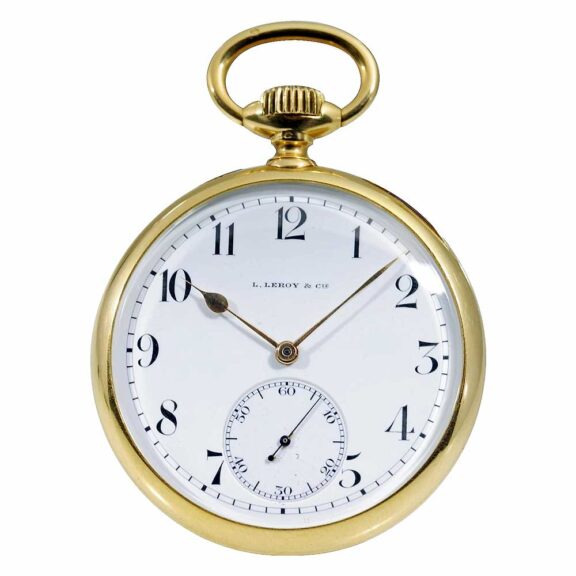French gold open faced lever chronometer Circa 1910