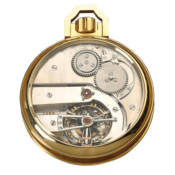 Important Swiss gold one minute tourbillon watch Circa 1950 Important Swiss gold one minute tourbillon watch Circa 1950
