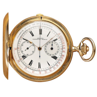 Swiss gold chronograph with pulsation scale Circa 1912