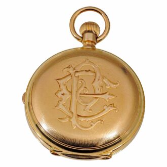 Swiss heavy gold hunting cased chronometer Circa 1895