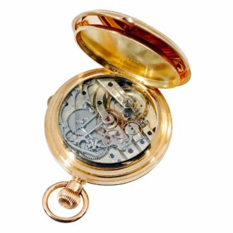 Swiss heavy gold hunting cased chronometer Circa 1895