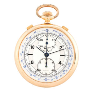 Unusual Swiss dress watch with chronograph and short pause feature Circa 1930