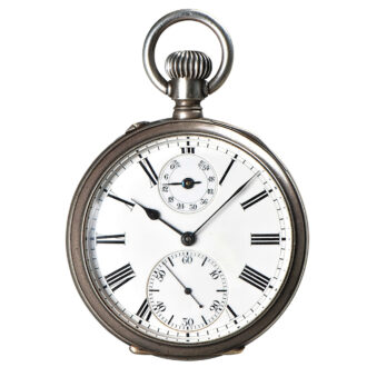 German extremely rare deck silver chronometer Circa 1890