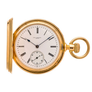Heavy German 18K gold hunting cased lever pocket watch Circa 1890