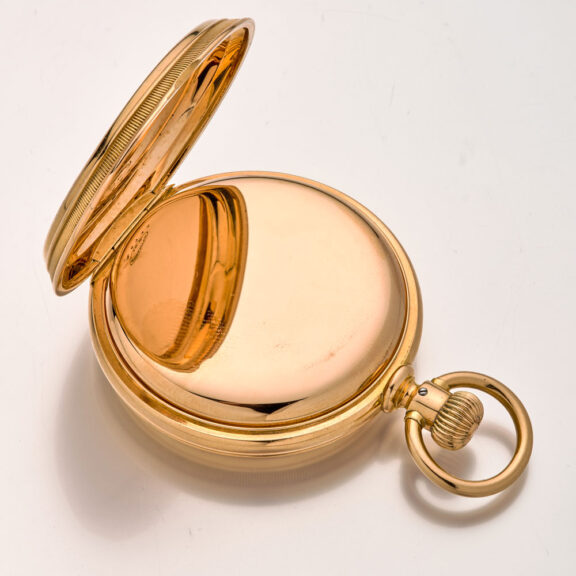 Heavy German 18K gold hunting cased lever pocket watch Circa 1890 Heavy German 18K gold hunting cased lever pocket watch Circa 1890