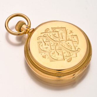 Heavy German 18K gold hunting cased lever pocket watch Circa 1890