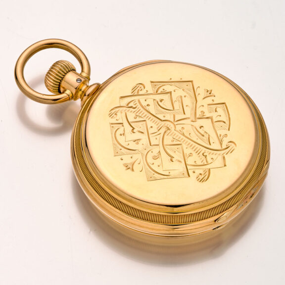 Heavy German 18K gold hunting cased lever pocket watch Circa 1890 Heavy German 18K gold hunting cased lever pocket watch Circa 1890