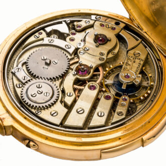 Swiss gold minute repeating keyless lever watch Circa 1910