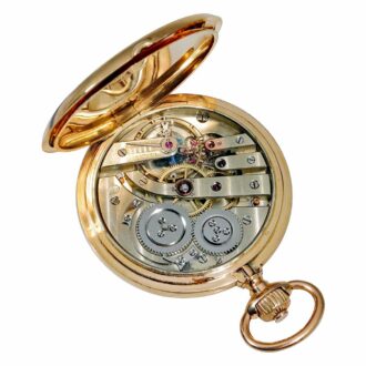 Swiss 18k gold hunting cased pocket watch Circa 1900