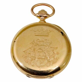 Swiss 18k gold hunting cased pocket watch Circa 1900