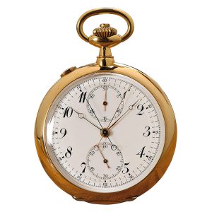 French gold split seconds chronograph Circa 1910
